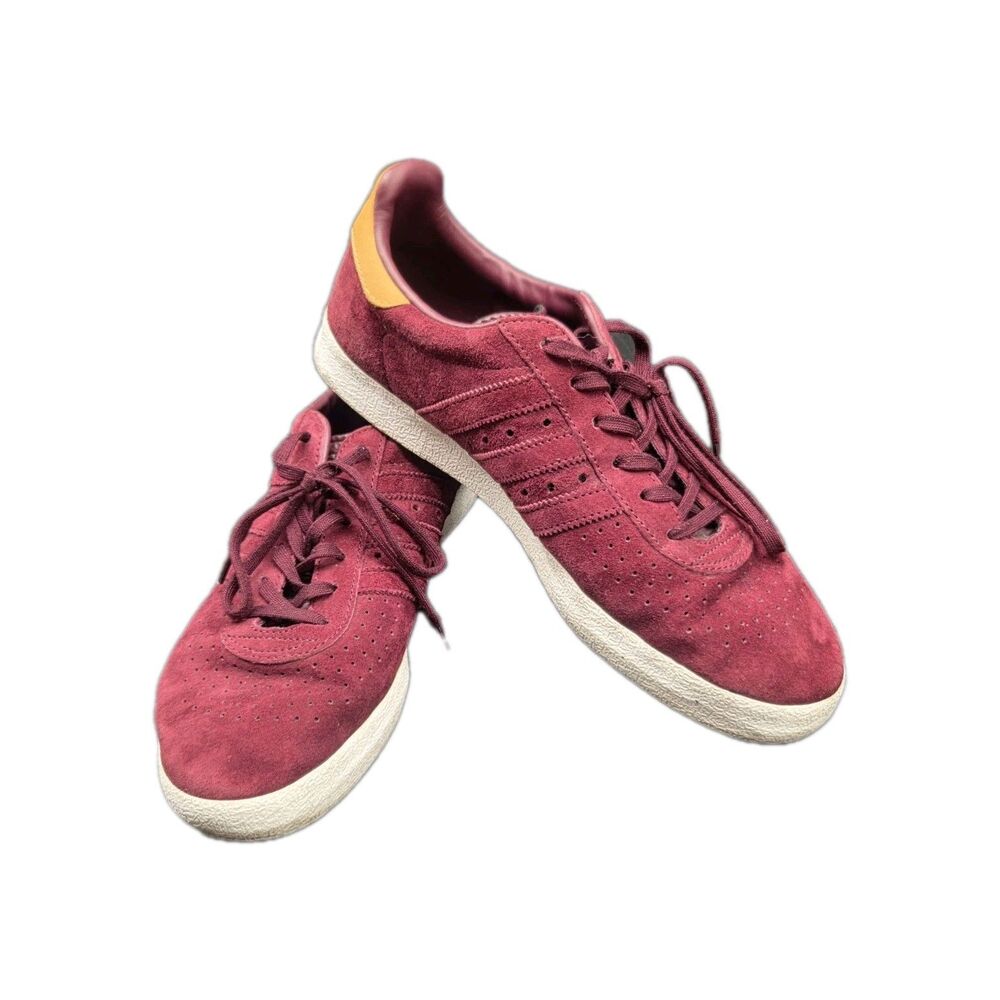 Adidas 350 Burgundy Suede Sneakers Mens Red Yellow Size 9 675001